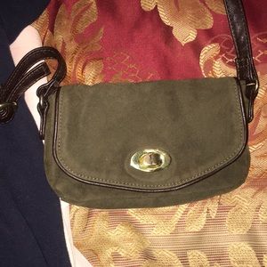 Hunter green purse- small and over the body.